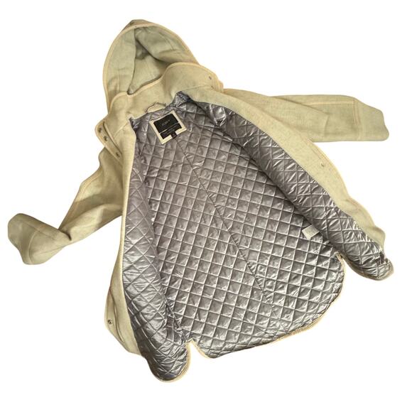 J Crew chateau parka Italian stadium-cloth wool coat Heather gray wool 0 small - Picture 9 of 11